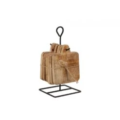 Rootsmann Onderzetters Mangohout - Bruin - Hout