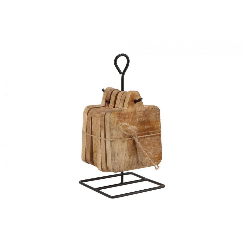 Rootsmann Onderzetters Mangohout - Bruin - Hout