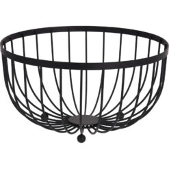Excellent Houseware Fruitmand - Metalen - Zwart - 25 Cm