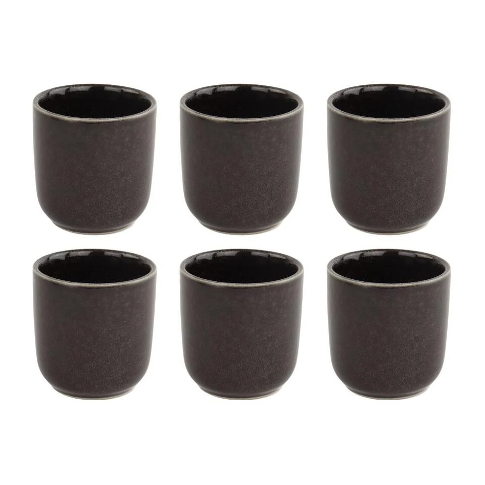 OTIX Espresso Kopjes Set Van 6 100 Ml Zwart - Afbeelding 2