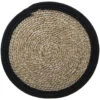 Secret De Gourmet Placemat - Zeegras Zwart - Rond - 39 Cm