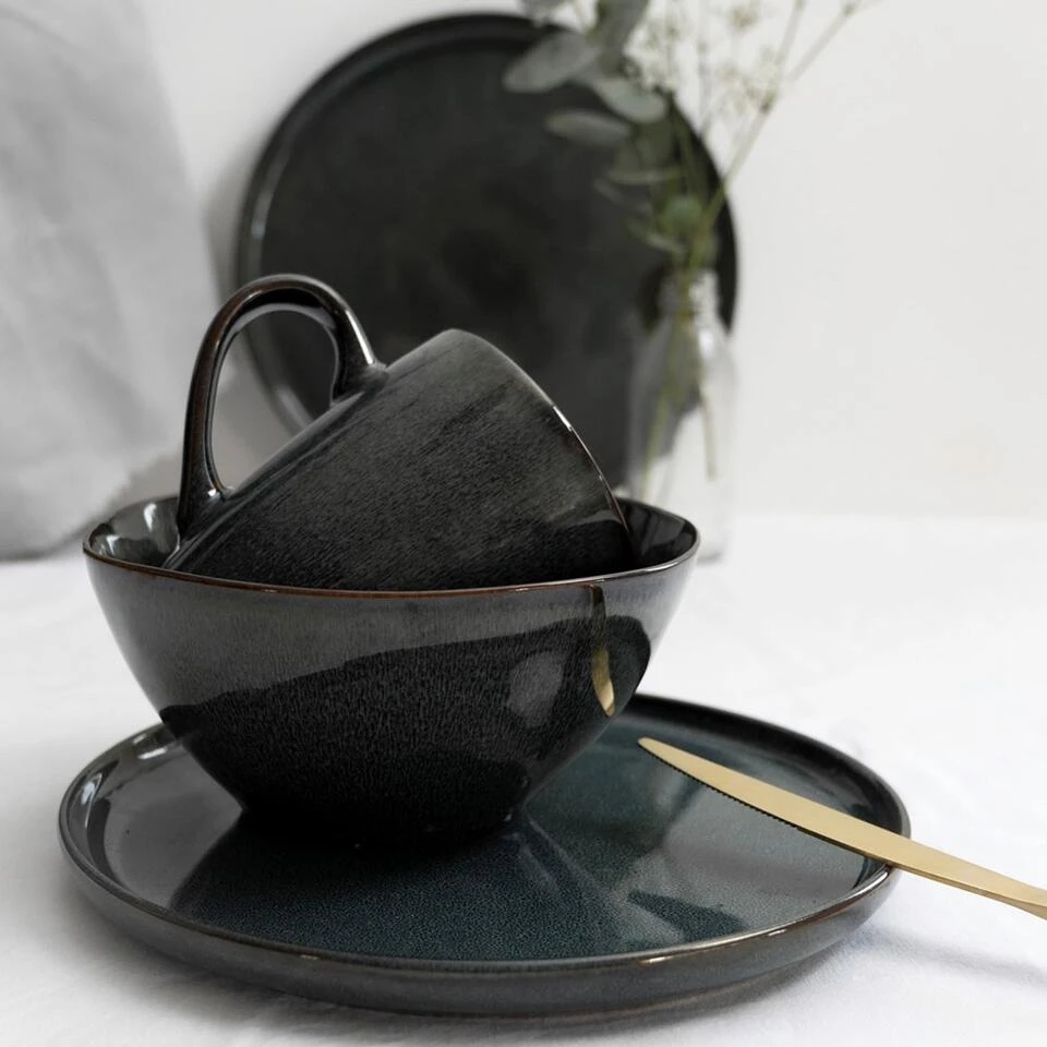 Dutch Rose Bord 27 Cm Blauw - Afbeelding 3