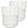 Excellent Houseware Whisky Glazen - 4x - Transparant - 270 Ml - 8x8cm