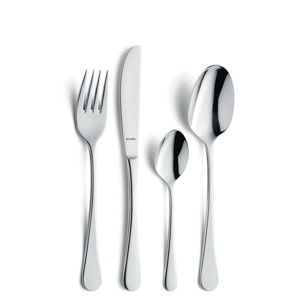 Amefa 24-delige Bestekset Rebecca Hoogglans Zilverkleurig