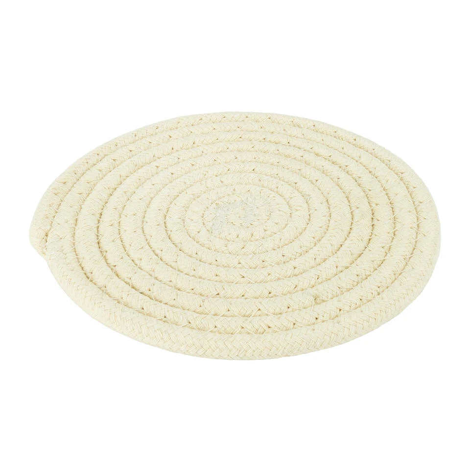 Krumble Pannenonderzetter Rond - Katoen - Beige - Afbeelding 2