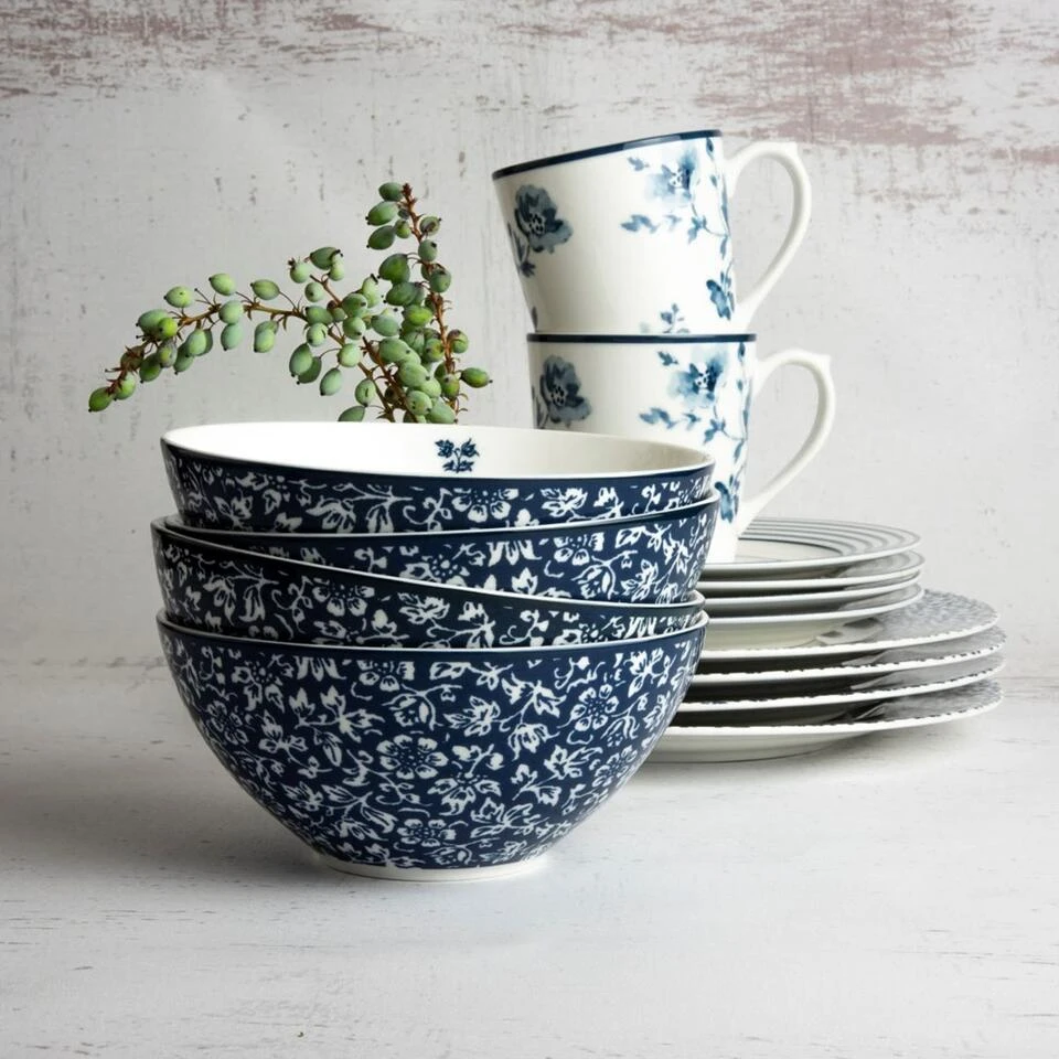 Laura Ashley Set 16 Delig Servies 4 Persoons - Afbeelding 4