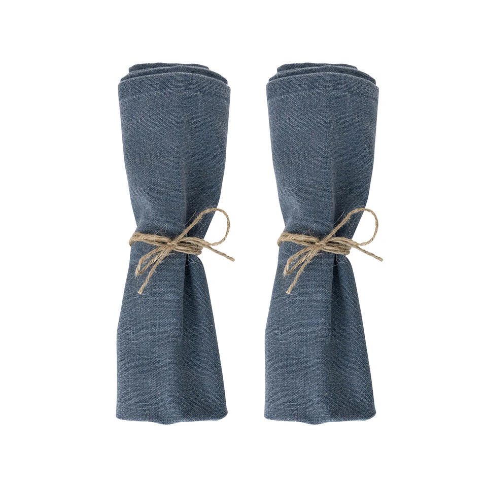 Laura Ashley Set 2 Servetten Wild Clematis Blauw Uni