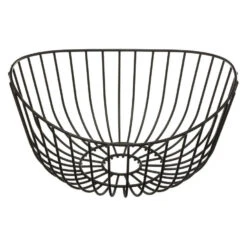 Secret De Gourmet Fruitschaal-fruitmand - Metaal - Zwart - D27 Cm