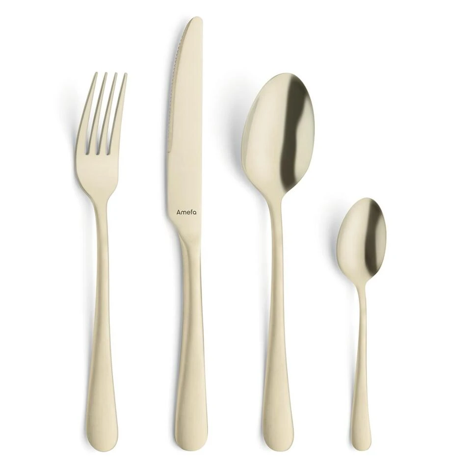 Amefa Austin - 24-delige Bestekset Voor 6 Personen - Mat Champagne