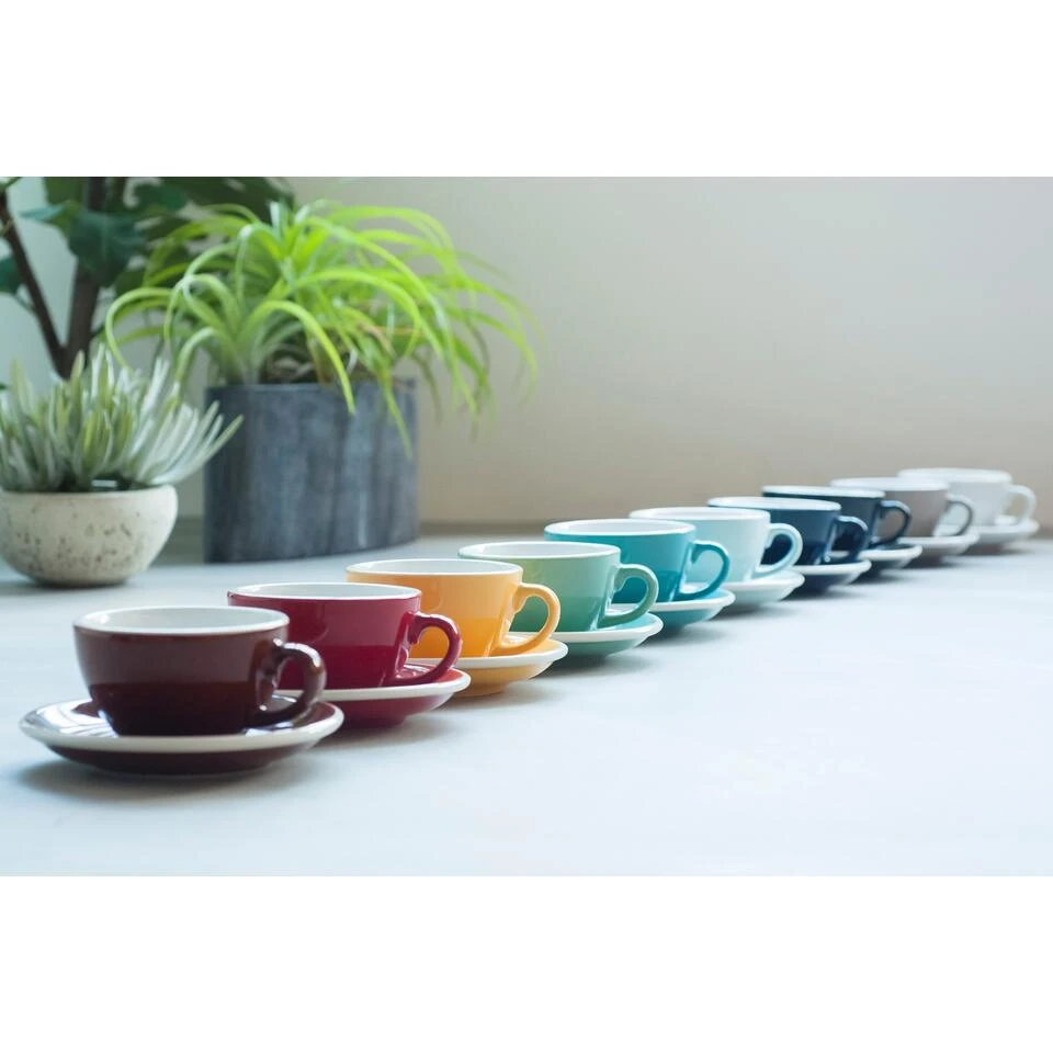 Egg Espressokop Met Schotel - Set Van 2 - 80ml - Groenblauw - Afbeelding 4