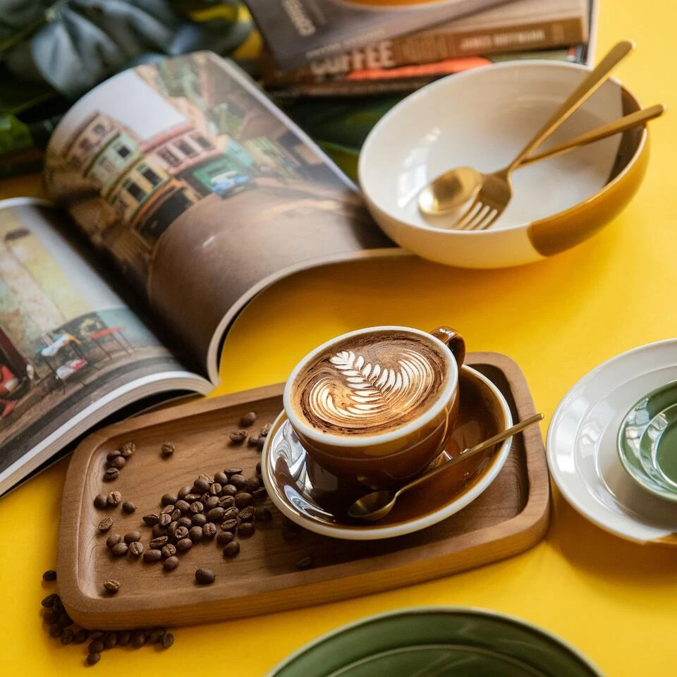 Egg Espressokop Met Schotel - Set Van 2 - 80ml - Caramel - Afbeelding 4