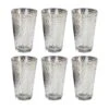OTIX Waterglazen Longdrink Glazen Set Van 6 Stapelbaar 300ml Gehamerd Glas