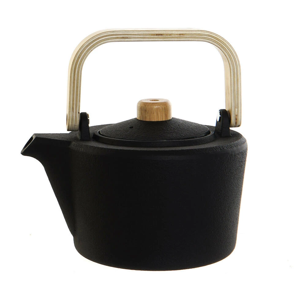 Items Kitchen Theepot - Gietijzer - 1300 Ml - Mat Zwart