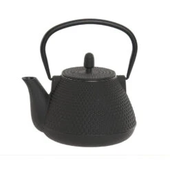 Items Kitchen Theepot Oriental - Gietijzer - 1000 Ml - Mat Zwart