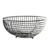 Metalen Draadmand Fruitschaal - Zwart - Rond - 28 X 12 Cm