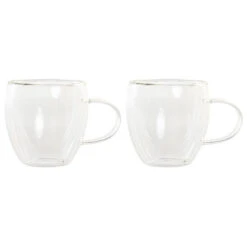 Items Koffieglazen/theeglazen Dubbelwandig - Set 2x - Cappuccino - 250 Ml