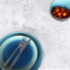 PVC Tafelzeil Takken - Wit - 140 X 240 Cm