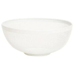 Metalen Draadmand Fruitschaal - Wit - Rond - 26 X 12 Cm