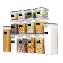 LW Collection Voorraadpotten 14 Stuks Met Stickers