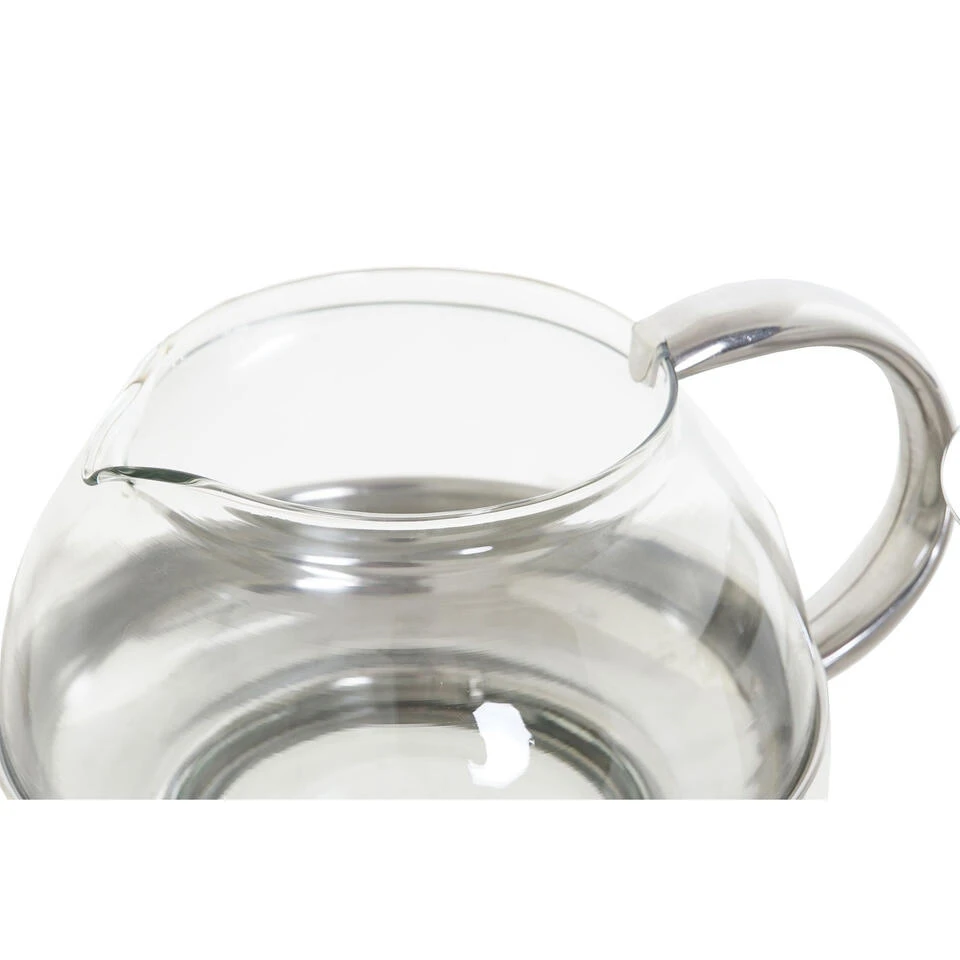 Items Theepot - Glas - RVS - 1050 Ml - Met Filter En Handvat - Afbeelding 3