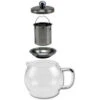 Merkloos Glazen Koffiepot-theekan-theepot - Met Filter - 1,2 Liter
