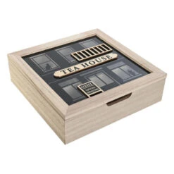 Items Theedoos/theekist Vintage Tea House - Hout - 9 Vakken
