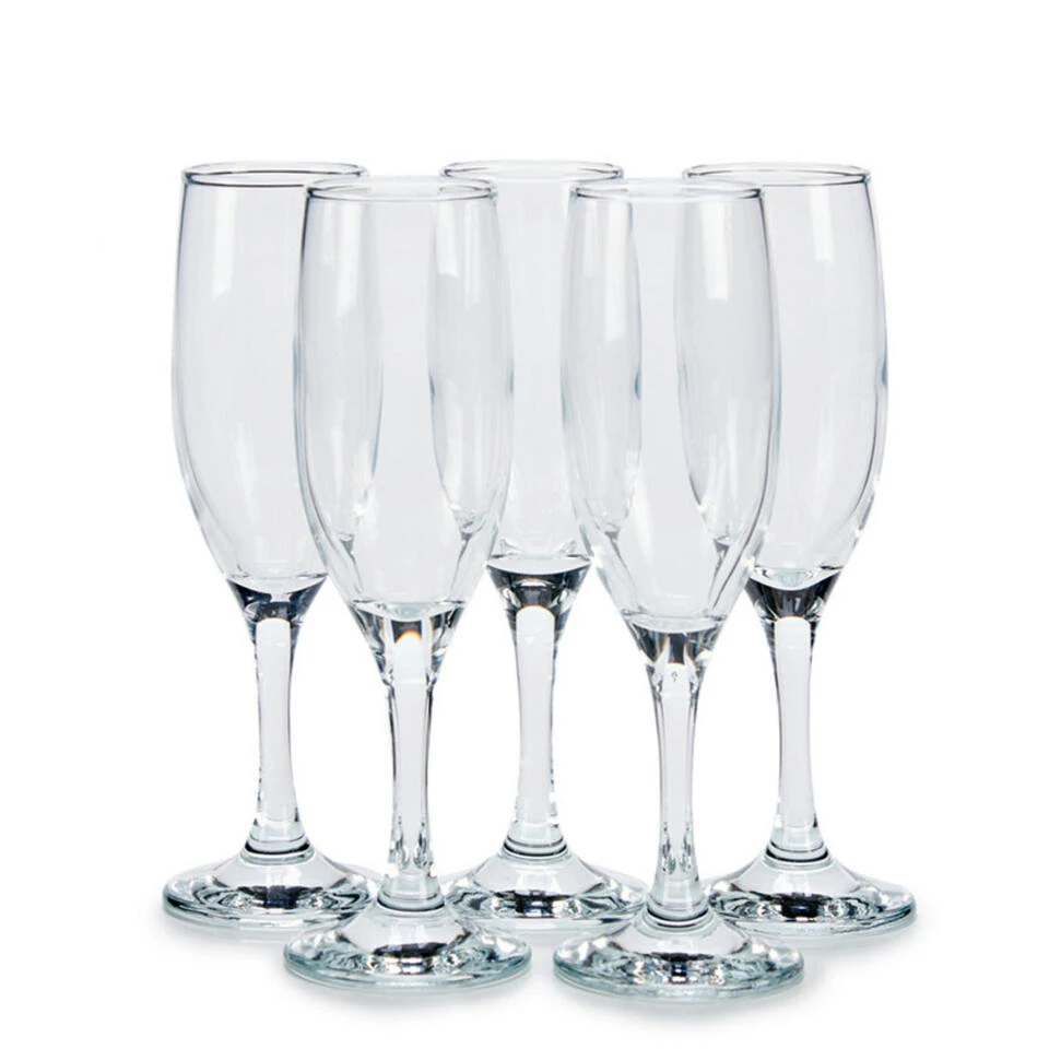 Pasabahce Prosecco/Champagneglazen - Glas - Set 6x Stuks - 190 Ml