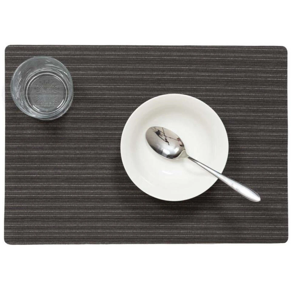 Wicotext Placemats - 4 Stuks - Lines - Zwart - 43 X 30 Cm - Afbeelding 2