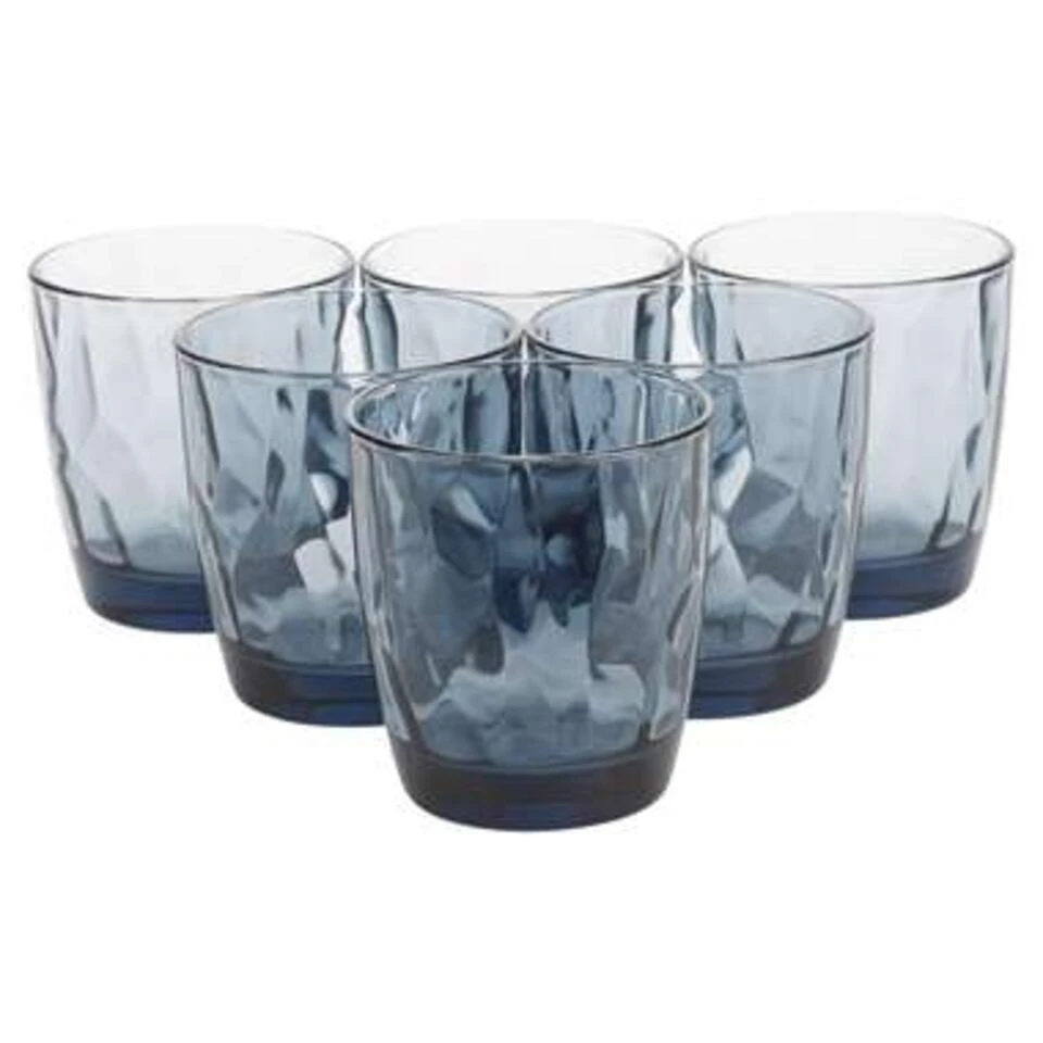 Bormioli Rocco Diamond Waterglas - Blauw - 30 Cl - Set-6 - Afbeelding 2