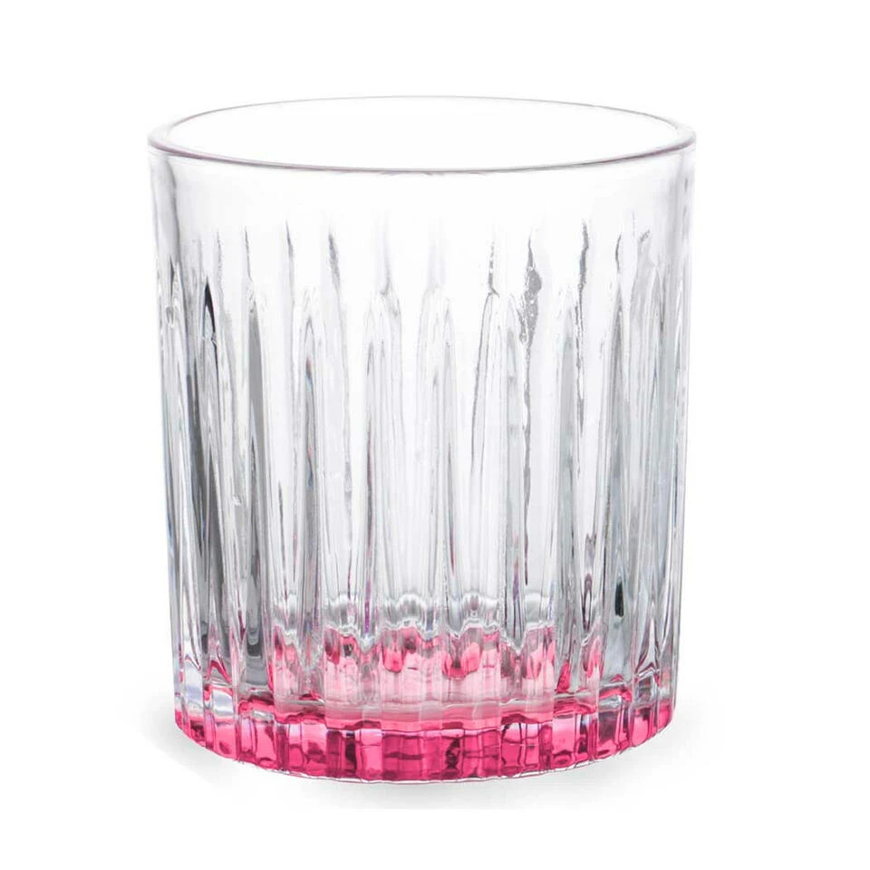 Vivalto - Drinkglazen Exotic Collection Set 6x Op Roze Base 330 Ml - Afbeelding 2