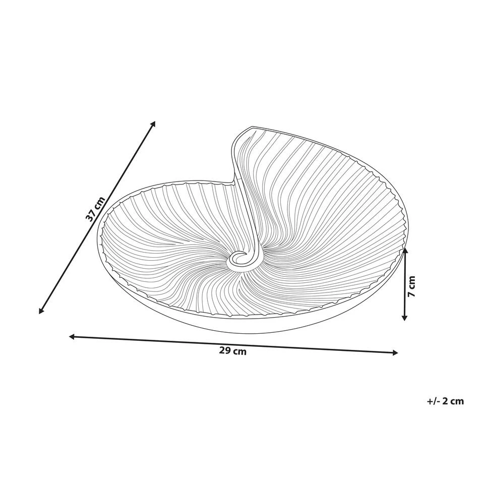 Beliani Decoratieve Schaal PERSEPOLIS - Goud Aluminium - Afbeelding 2