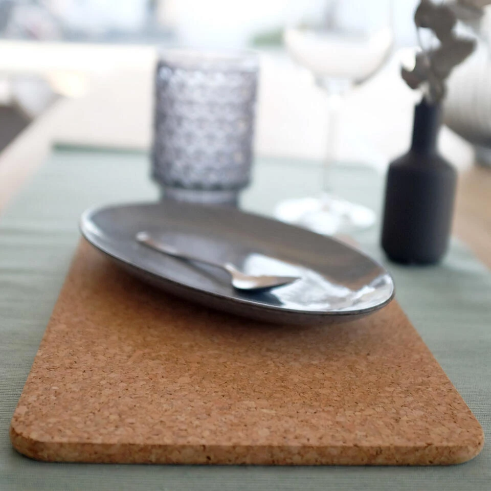 Zeller Placemat - 2 Stuks - Bruin - Kurk - 30 X 20 - Afbeelding 2