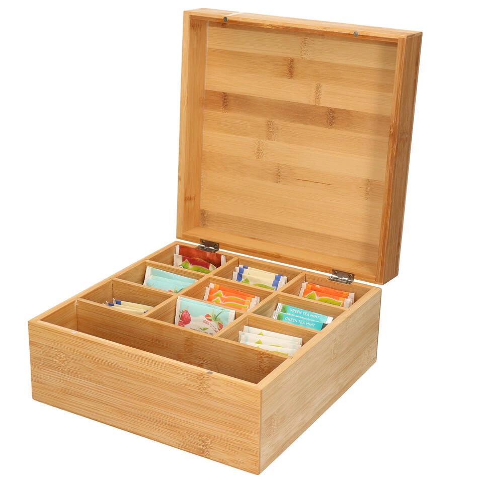 Lowenthal Theedoos - Hout - 10 Vakken - 24 X 24 X 12 Cm - Afbeelding 2