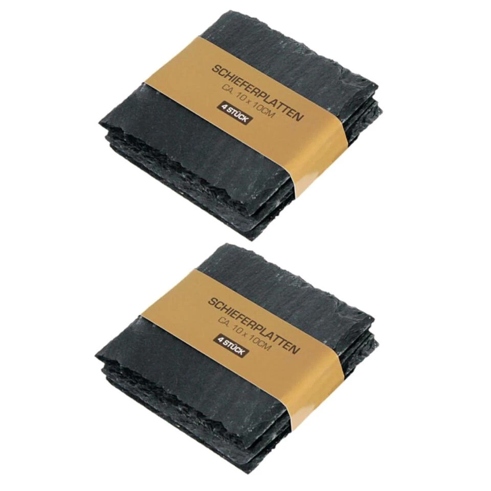 Cepewa Onderzetters - 4 Stuks - Leisteen - 10 Cm - Afbeelding 2